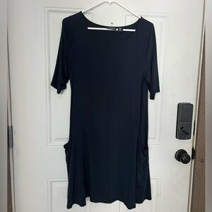 Jones & Co by Jones NY blue midi dress w pockets medium